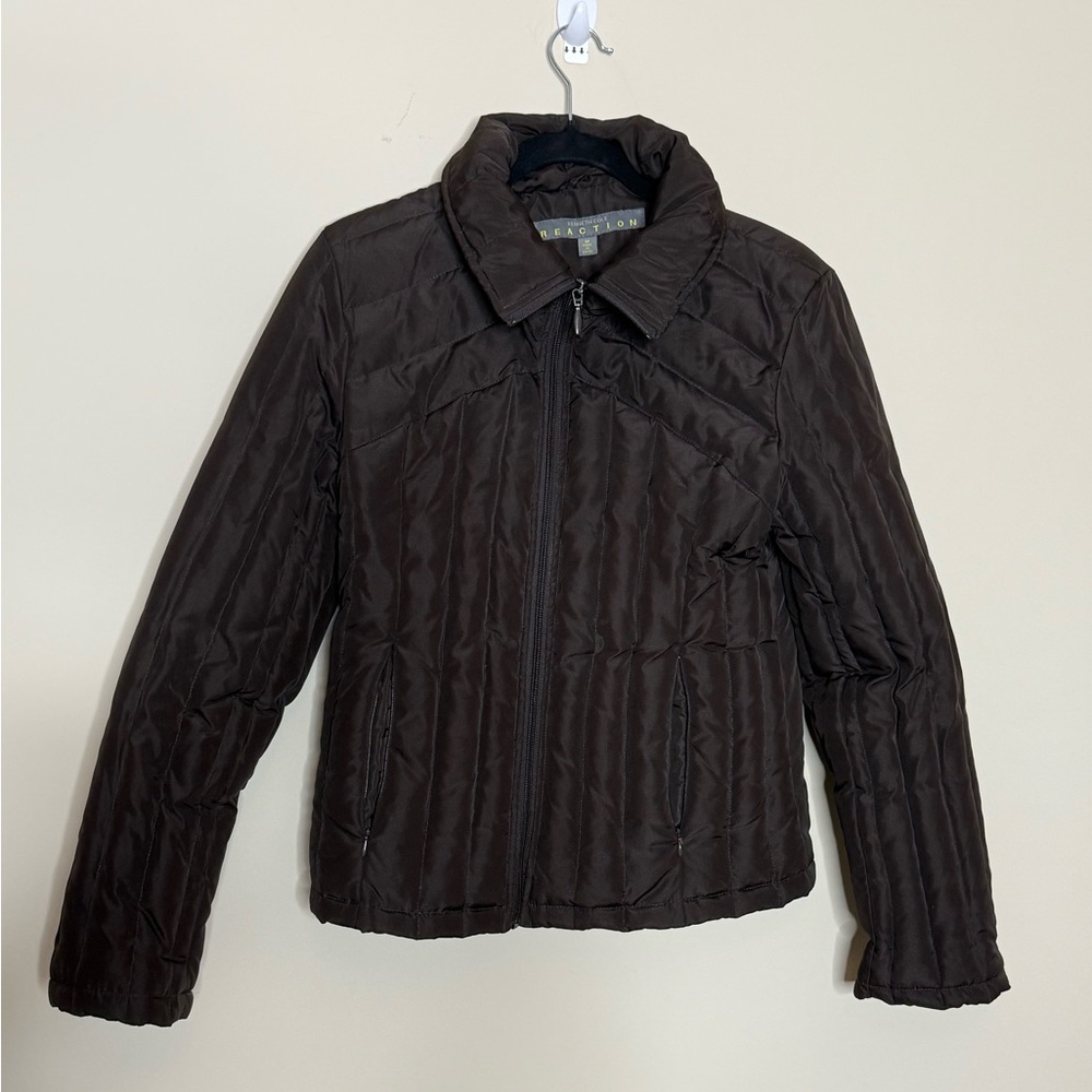 Chocolate Kenneth Cole Reaction choclate Quilted Jacket - Picture 3 of 8